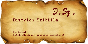 Dittrich Szibilla névjegykártya